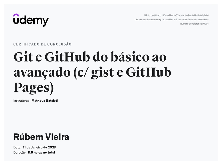 Certificado Git e Github